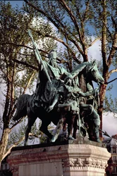 Karl der Große (747-814), König der Franken und christlicher Kaiser des Westens, 1878 (Bronze)